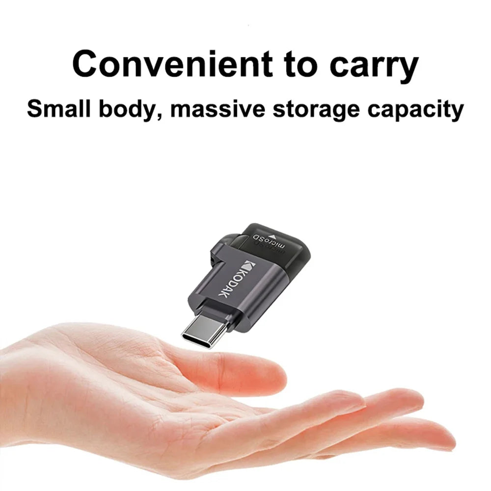 Kodak Type-C Micro SD Card Reader TF Memory Card High-speed Transmission Adapter