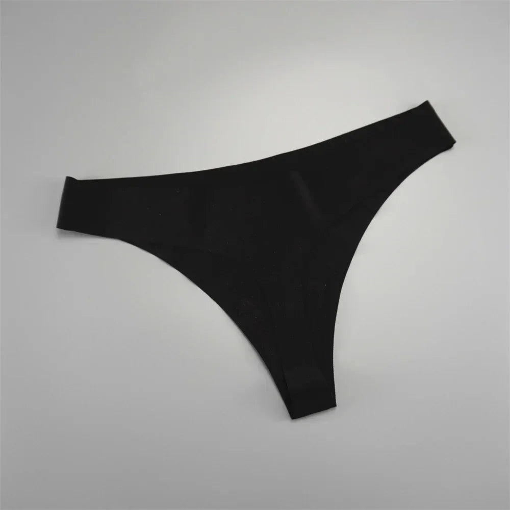 7 PCS/Set Fast Send Seamless Thong Women G String Sexy Ice Silk Panty Female Underwear Fitness Panties Plus Size