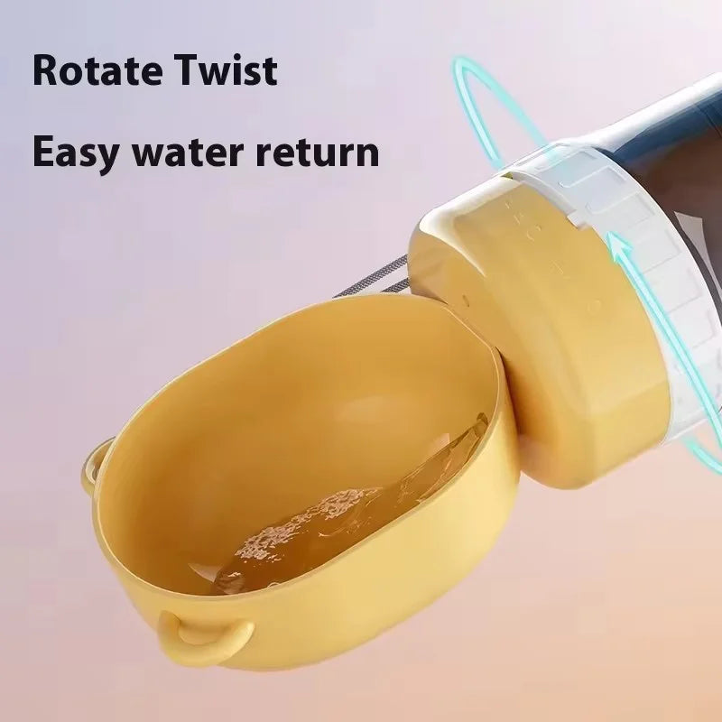 Portable 2 - in - 1 Dog Water Bottle with Food and Water Container Pet Feeder Bowl for Outdoor Travel Dog Drinking Bowls