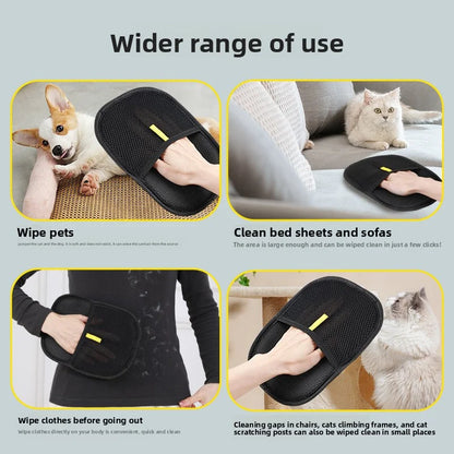 New Pet Grooming Gloves Static Dedusting Brush Pet Hair Remover Brush Removing Dog Cat Hair From Sofa Carpet Clothes