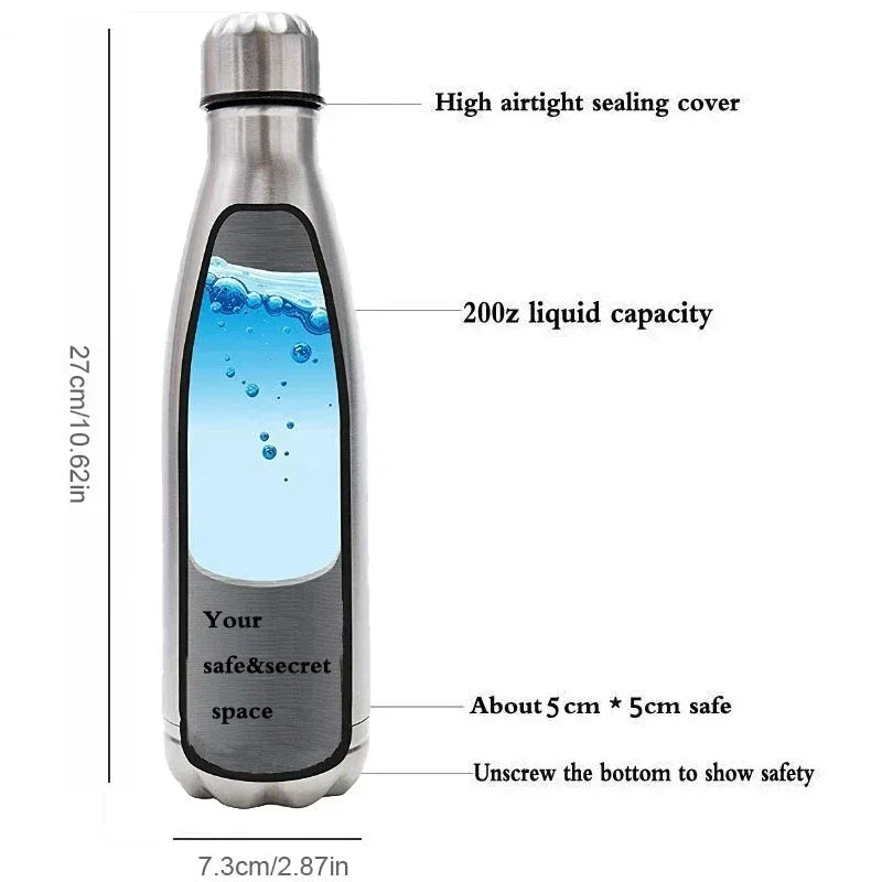 Hilo 750 ml diversion Water bottle Portable water bottle Money Bonus key chain box safe hiding place