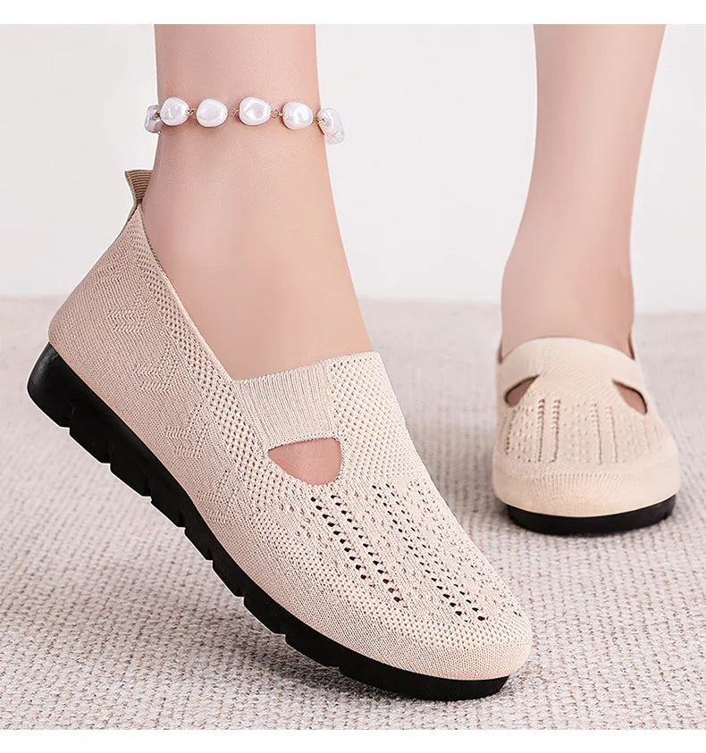 Women's Summer Shoes Breathable Flat with A Casual Women's Sneakers Comfortable Soft Sole Large Size 36-43 Cheap Shoes Clearance