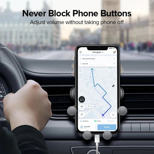 Universal Gravity Car Phone Holder Air Vent Mount Mobile Support for iPhone 13/12 Xiaomi - Automotive GPS Stand by PDG ibma