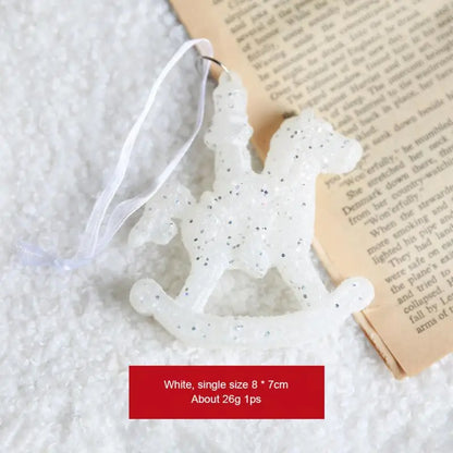 3Pcs Xmas Tree Pendants Snowflake Angel Deer Hanging Ornaments Christmas Decorations For Home Kids Toy New Year Party Decor