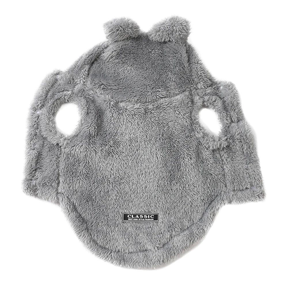Soft Fleece Pet Dog Clothes Cute Hoodie Coat For Small Medium Dogs Cats Autumn Winter Puppy Hooded Jacket Sweater Pug Apparel