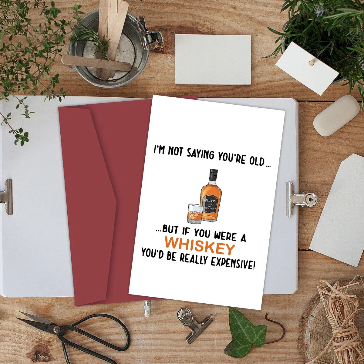 Funny Birthday Card for Father,But If You Were A Whisky You'd Be Really Expensive!,Birthday Greeting Card for Dad Friend,Family
