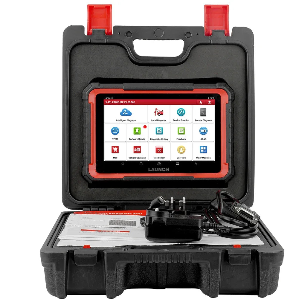 LAUNCH X431 PRO ELITE 8 inch Car Diagnostic Tools Auto OBD OBD2 Scanner All System CAN FD/DOIP Active Test 31 Reset ECU Coding