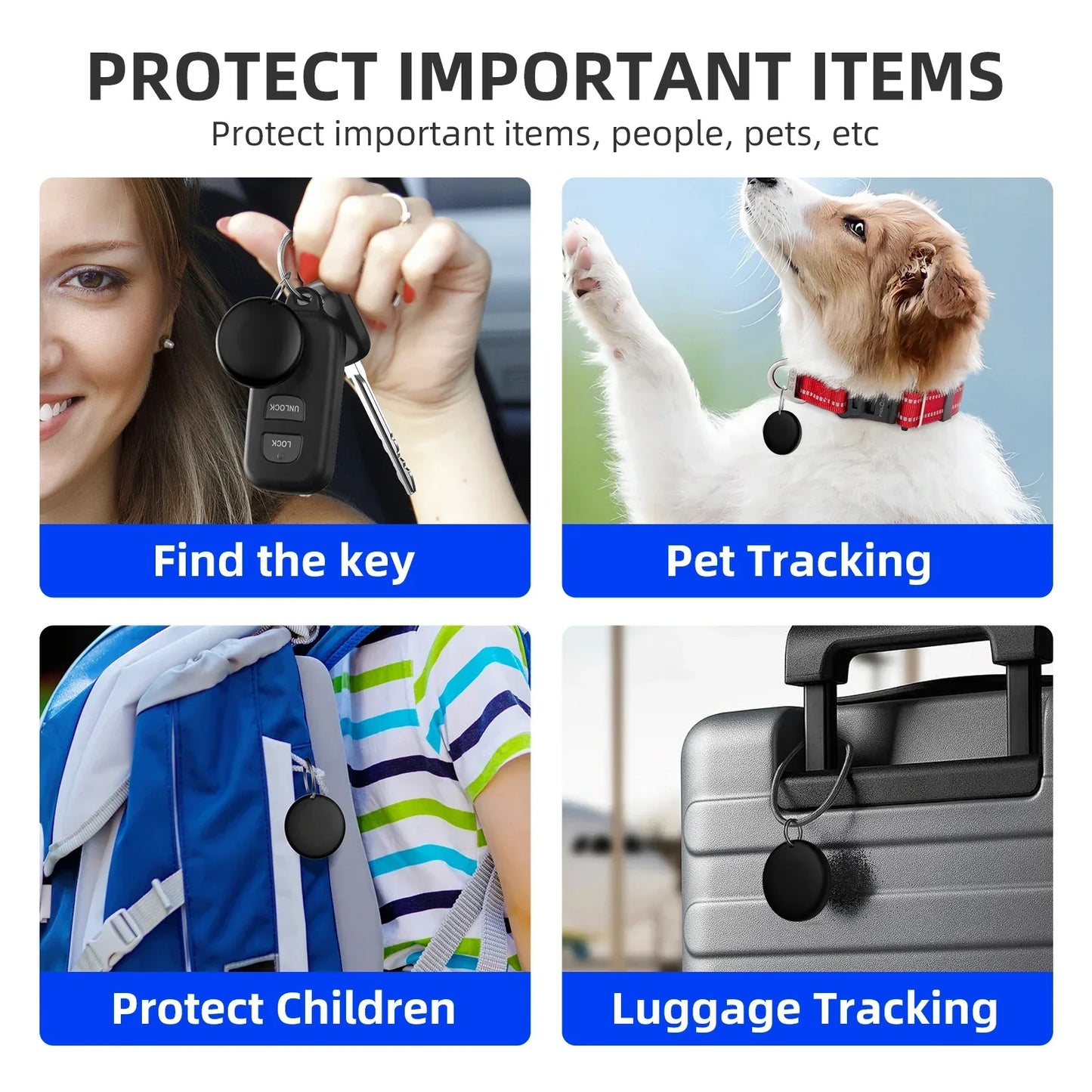 Mini Tag Gps Tracker Android Google Find My Gps Locator Air Tag Car Gps Tracking Device Gps Tracker Bicycle Electronics Security