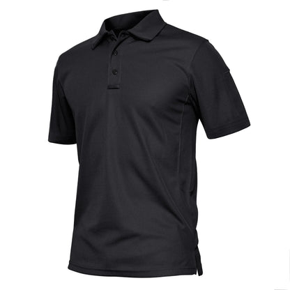 KEFITEVD Summer Golf T-shirts Men's Short Sleeve Quick Drying Polo Shirt Lightweight Outdoor Hiking Camping T-shirts Tee Tops
