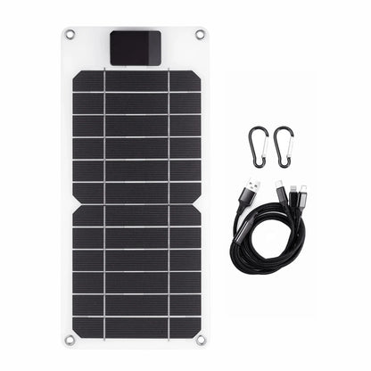 6W Portable Solar Panel Charger 5V USB Output High Efficiency Monocrystalline Solar Phone Charger for Mobile Power Bank Outdoor