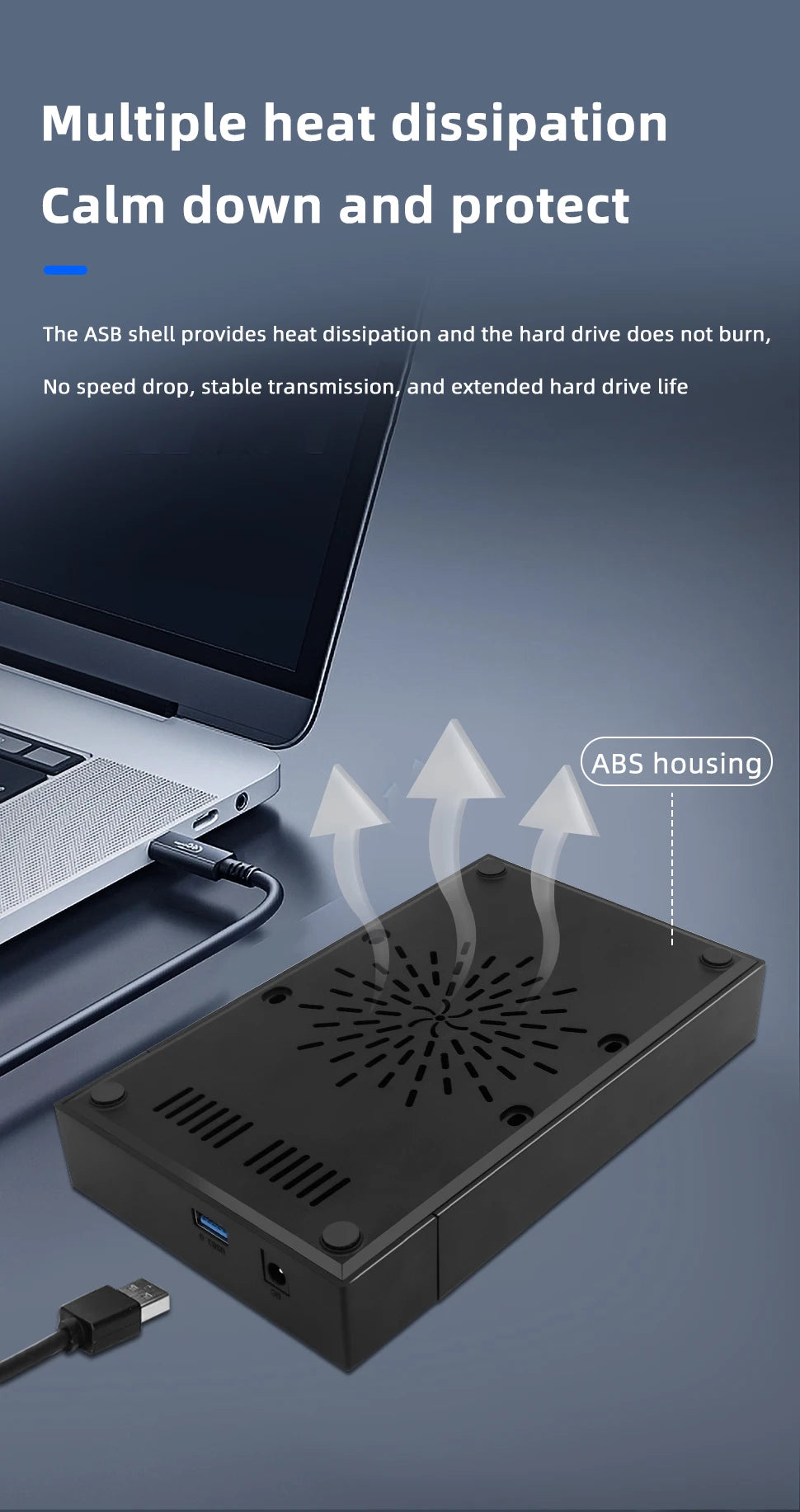 TISHRIC 3.5 Inch USB 3.0 to SATA Port SATA Hard Drive Case SSD Hard Drive Enclosure External Solid State Hard Disk Box HDD Case