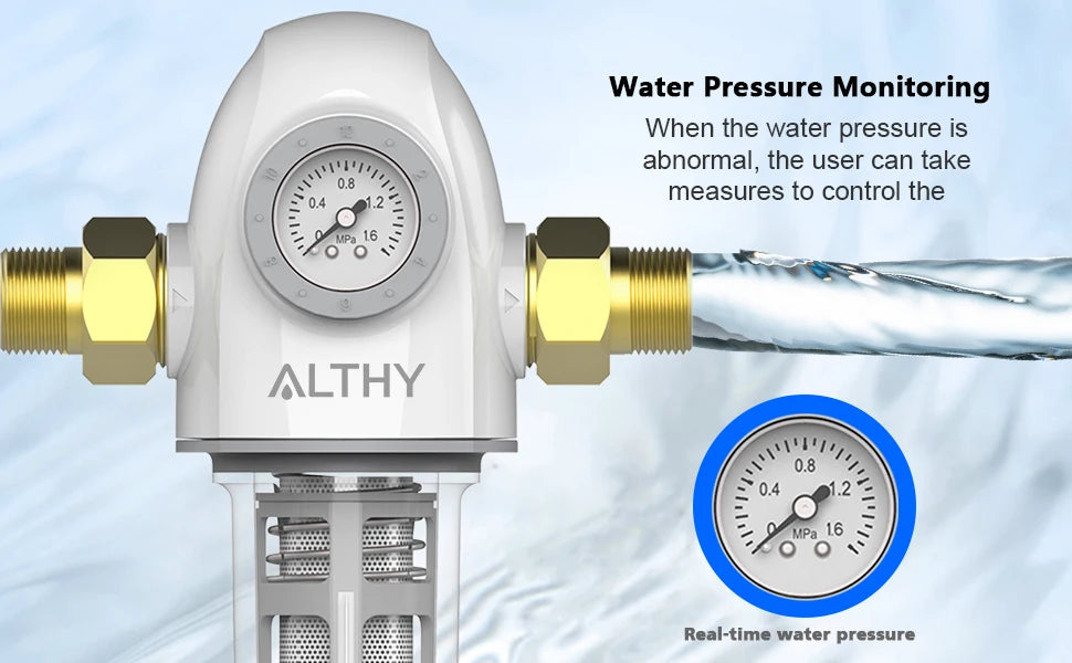 ALTHY PRE-AUTO2 Automatic Flushing Backwash Prefilter Spin Down Sediment Water Filter Central Whole House Purifier System