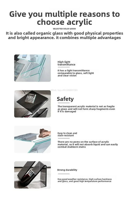 Hot Internet Celebrity Acrylic Creative Small Table Home Living Room Bedside Table Personality Simplicity Special Shape Small Co