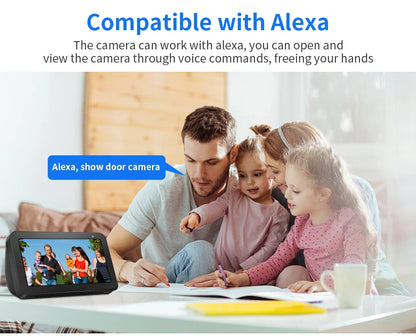 Hiseeu 4K 8MP Dual Lens PTZ Wifi IP Camera 8X Zoom Outdoor HD Full Color Night Vision Human Detection Video Surveillance Cameras