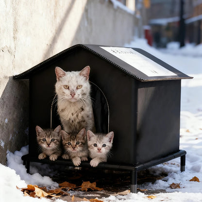 Cat House for Outside or Indoor Coldproof and Insulated Designs for Strays Cats All Season Large Capacity and Warm Waterproof