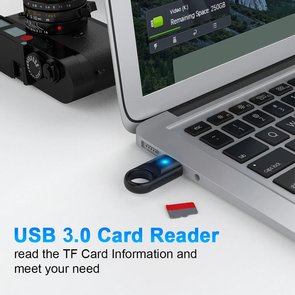 USB 3.0 Memory Card Reader Adapter High Speed Memory Card Reader USB 3.0 for TF SD PC Computer Laptop
