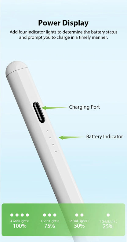 For Apple Pencil Stylus For iPad A16 Air 11 5 4 Pro 11th 13 12.9 M5 M4 M3 M2 Pens 10 9 8 10th 9th Generation Mini 7 6 Touch Pen