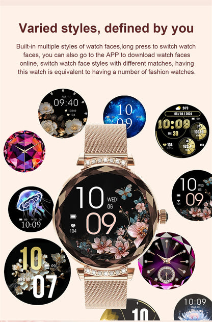 LIGE Fashion Ladies Smart Watch NX7 Pro AMOLED Screen Health Monitoring BT Call Female Women Sport Fitness Tracker Smartwatch