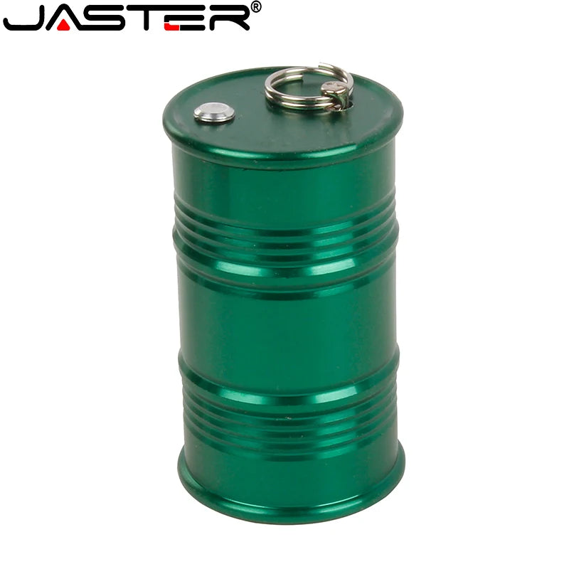 JASTER Colorful Oil Drum USB Flash Drives 128GB Metal Pen Drive 64GB Real Capacity Memory Stick 32GB Portable Pendrive 16GB 8GB