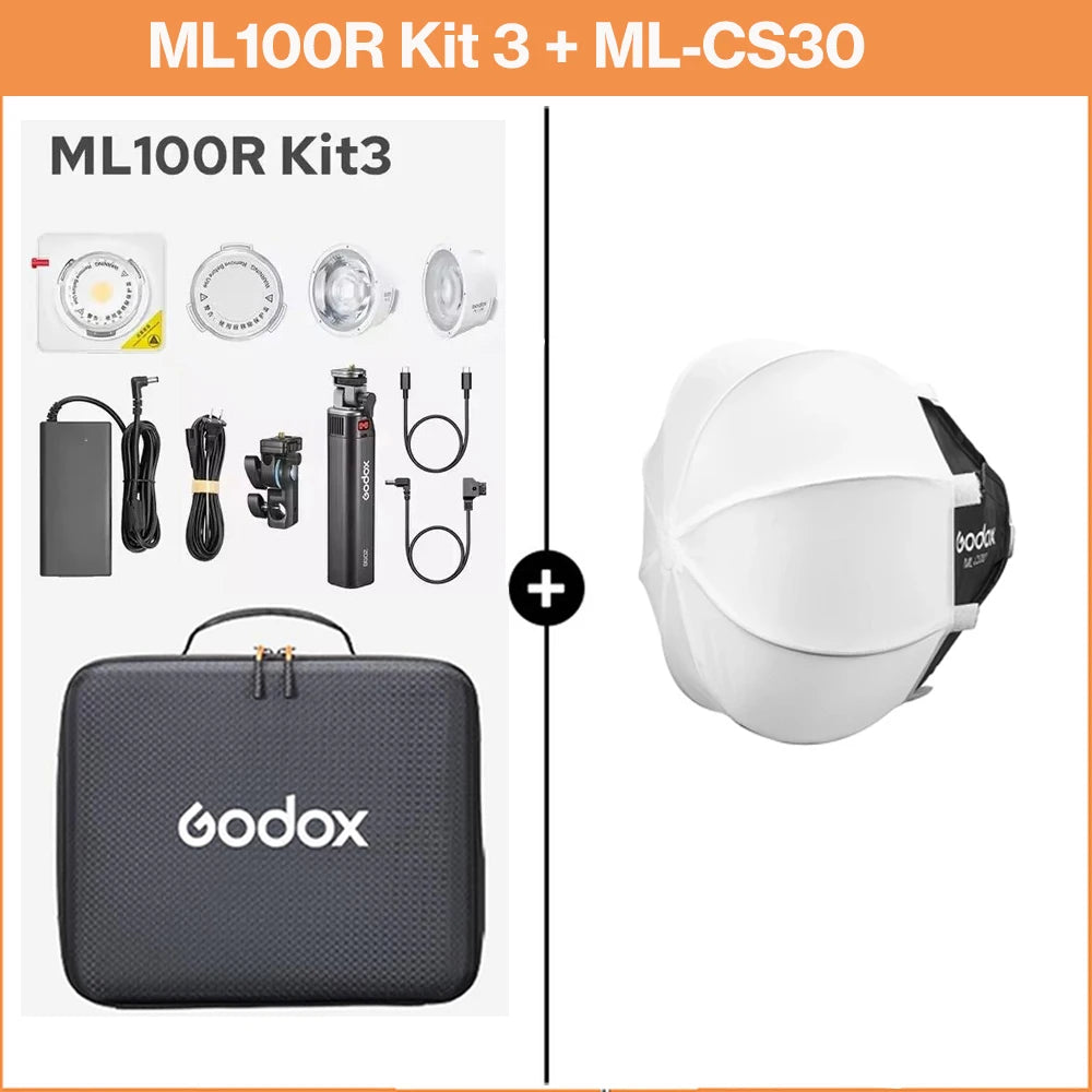 Godox ML100R 110W RGB LED Video Light 2800-6500K 11 FX Effects APP Control Godox Mount for Filmmaking/Live Streaming/Vlog