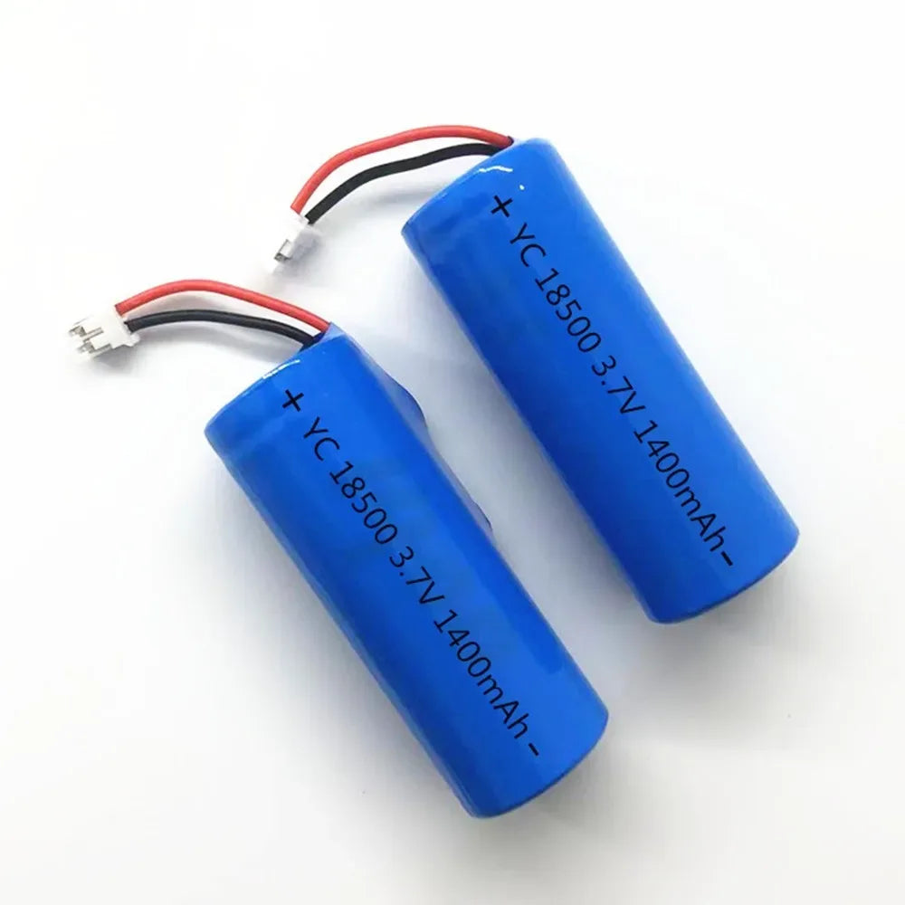 3.7V 18500 rechargeable lithium battery 1400mAh rechargeable battery flashlight strong lighting power tool battery