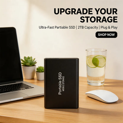 Highly cost-effective external hard drive, durable, efficient, and portable, with 256TB high-speed USB 3.1 Type C