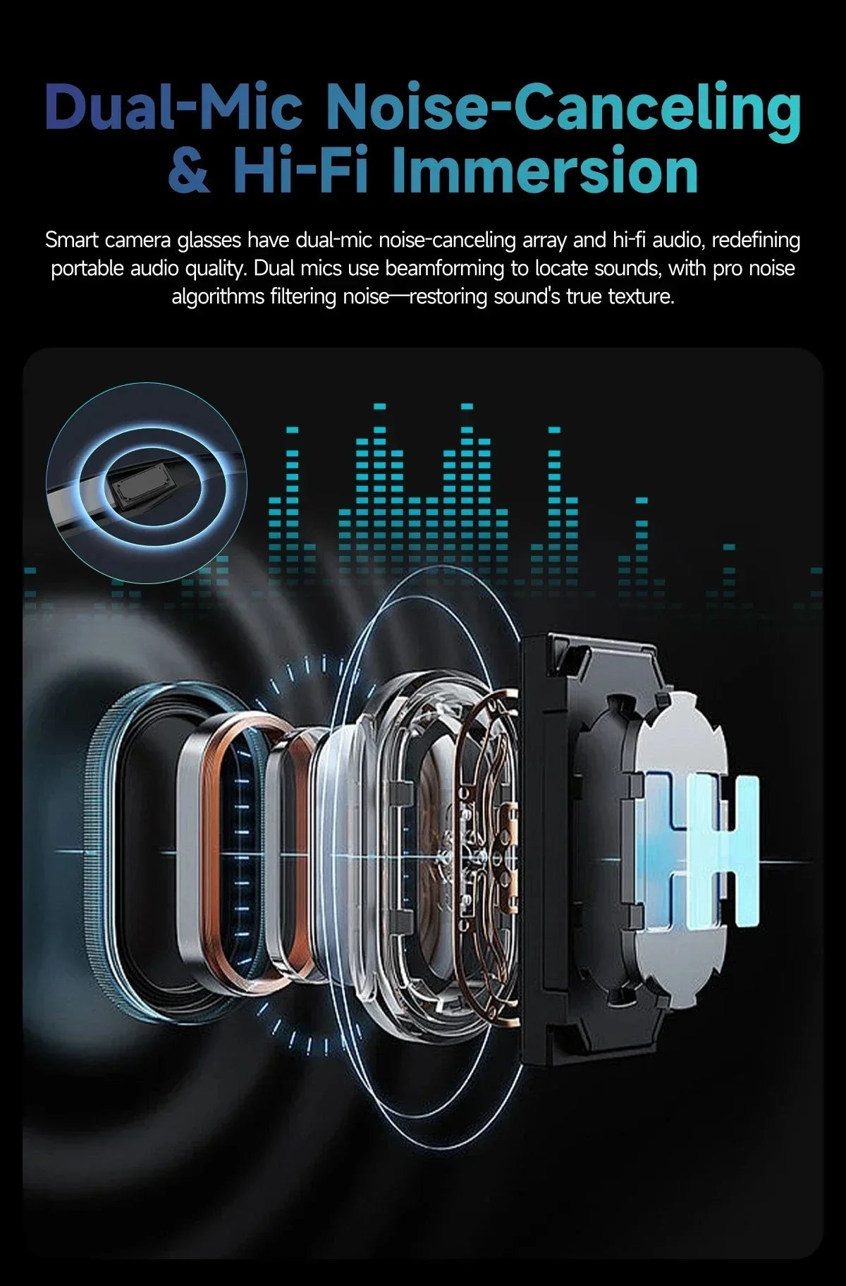 Xiaomi 8K Camera AI Glasses Smart Translation Color-Changing Waterproof Glasses Video Recording Photo Call Smart Sunglasses