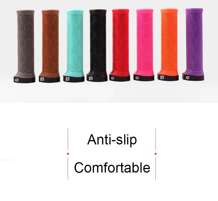 ODI Rubber Bicycle Grips 22mm Set Ergonomic MTB Handlebar Grips for Dirt Pit BMX And Mountain Bike in Purple Brown Pink Black