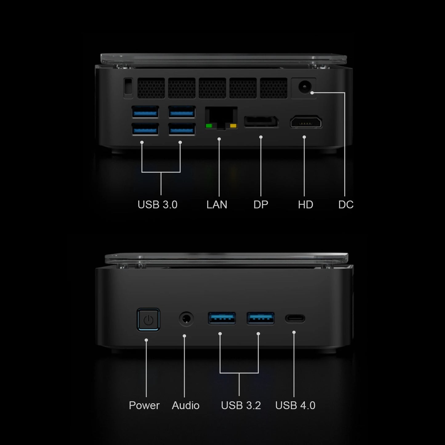 Chatreey AN3P Mini PC R7 H 255 Gaming Desktop Computer with WiFi 6/Bluetooth 5.2/HDMI/DP