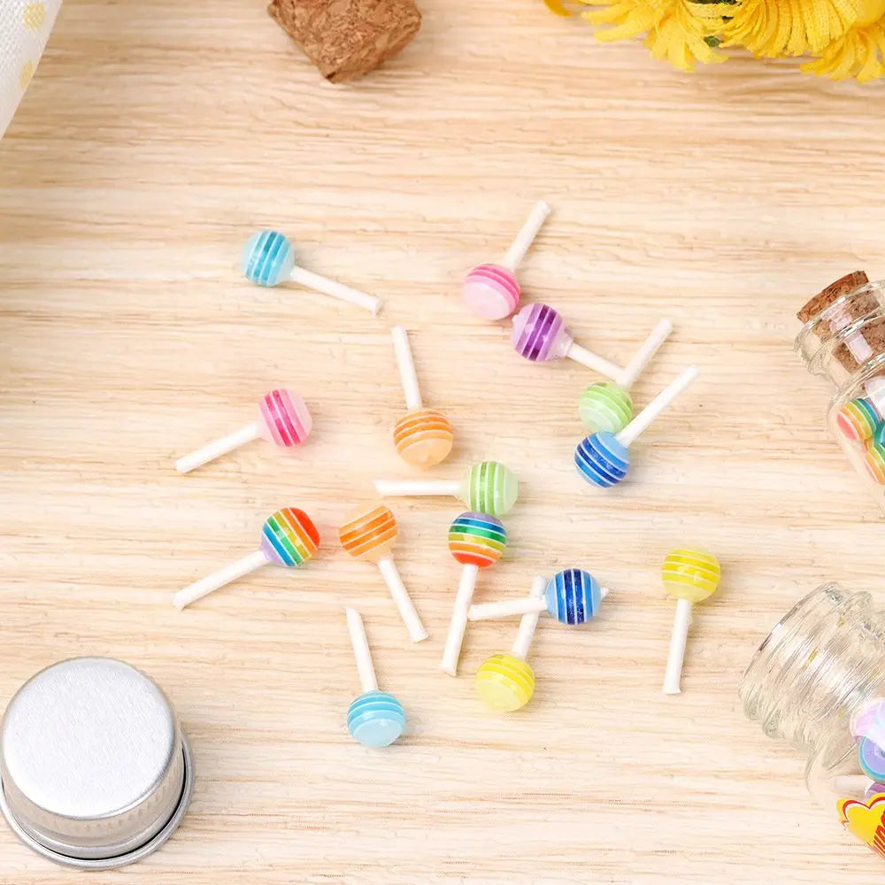 1/12 Scale Doll House DIY Accessories Kitchen Toys Candy Box Lollipops With Jar Dollhouse Miniature Food Simulation Sugar