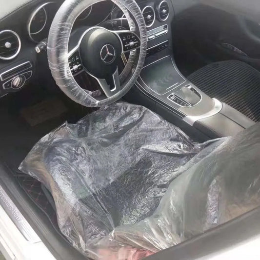 Universal Disposable Car Seat Dust-proof Covers Waterproof Vehicle Car Steering Wheel Cover Protector Car Interior Accessories by PDG ibma