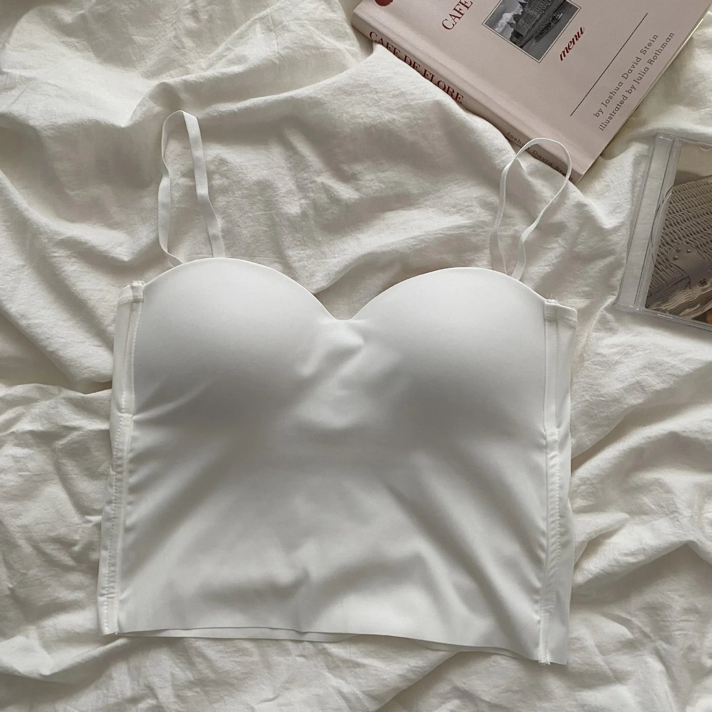 Seamless Camisole for Women Fitness Crop Tops Summer Thin Elegant Sexy All-match Casual One-piece Ice Silk Underwear Tanks Top