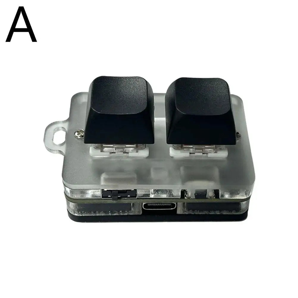 2.4G 2-key Customize Bluetooth Keyboard Knob With RGB Light Copy Paste Shortcut Key E-sports Game Mini Keyboard USB external