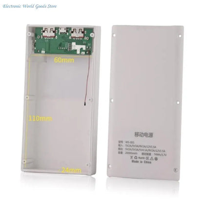 PowerBanks Casing Kit 20000mAh Mobile Chargers Builts in Cable PD22.5W Quick Charging LCD Display Shell
