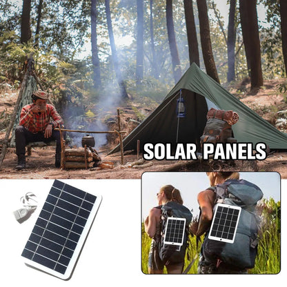 5V 400MA Solar Panel Charger Output USB Type-C Portable Solar System Mobile Phone Charger Electric Fan Outdoor Camping Home