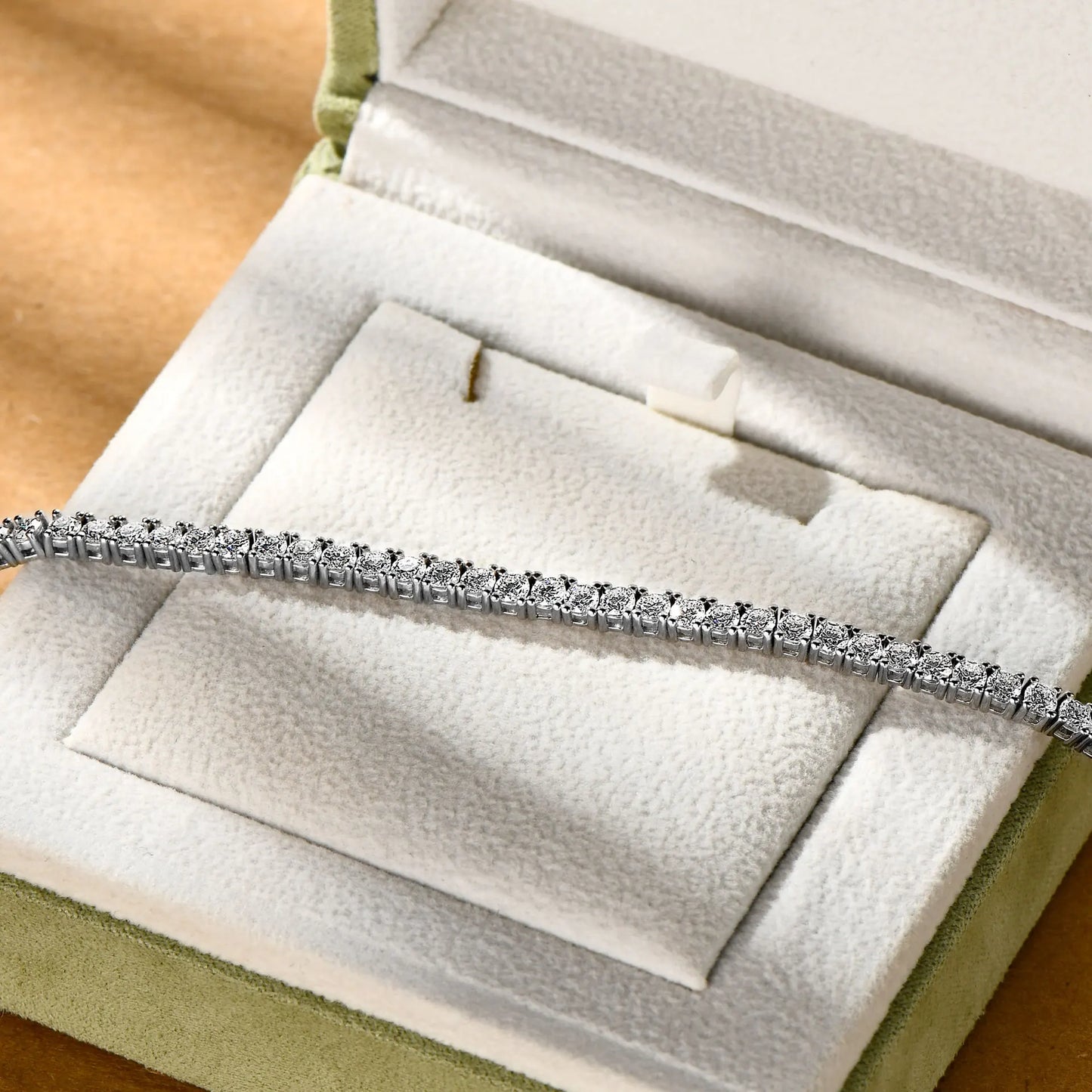 Luxury  Jewelry VVS Moissanite  Sterling Silver 925 Fashion Moissanite Tennis Chain Bracelet and Necklace For Women