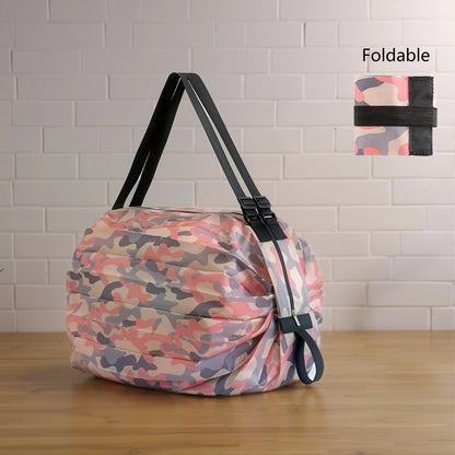 Foldable Eco-friendly Waterproof Storage Bag Portable Handbag for Travel Shopping Bag Travel Essentials Extra Large Capacity