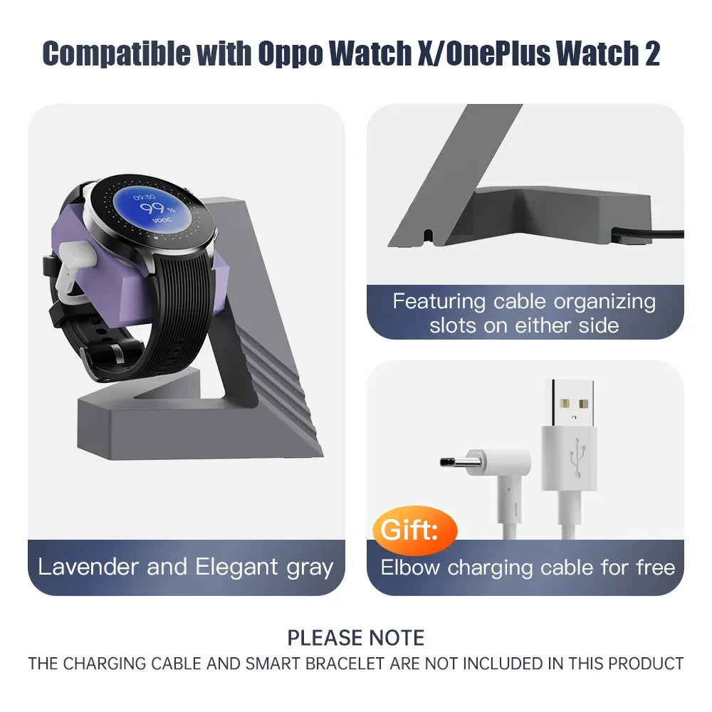 Watch Charging stand For OPPO WatchX/Oneplus Watch2 Smart Watch Dock Holder Charger Stand  With OPPO WatchX Cable