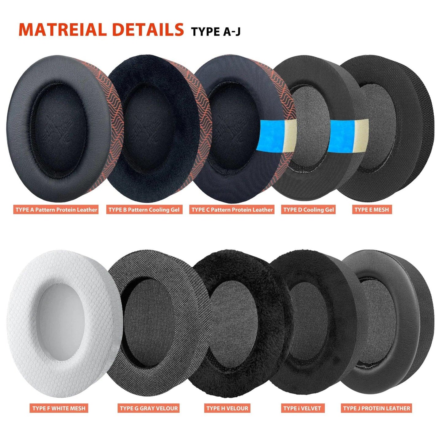 Nullmini Cooling Gel Earpads for Turtle Beach Elite Atlas Aero Headphones Replacement Cushion Sleeve Earmuffs