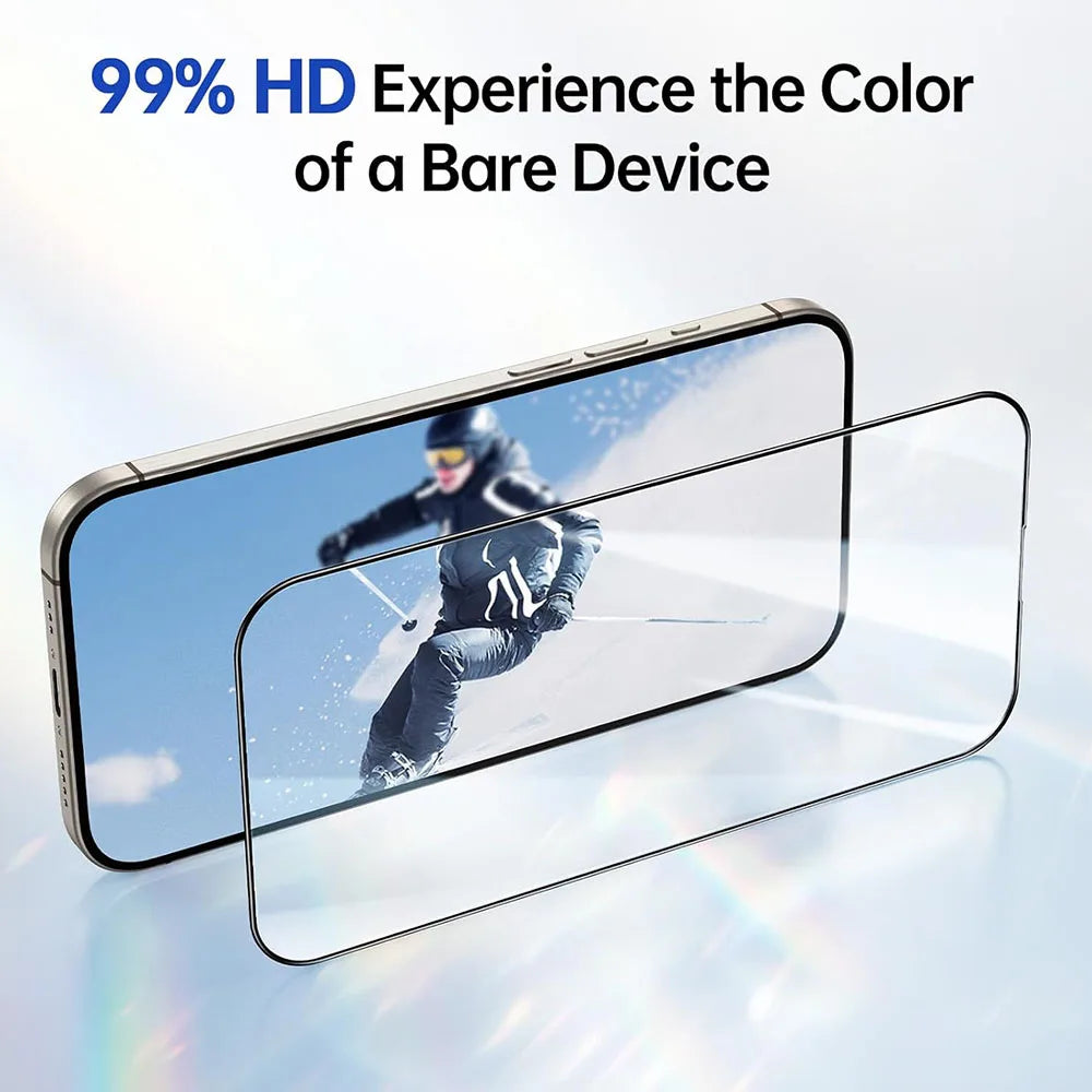 4Pcs Full Cover Tempered Glass For iPhone 16 11 12 13 14 15 Pro Max Anti-Burst Screen Protector For iPhone 7 8 XR XS Max Glass