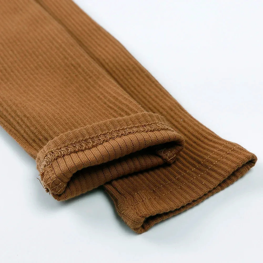 2025 Christmas Costumes Newborn Knit Pants with Hat Baby Boys Girls Trousers Clothes Infant Leggings Clothing Toddler Outfits