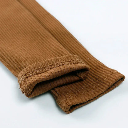 2025 Christmas Costumes Newborn Knit Pants with Hat Baby Boys Girls Trousers Clothes Infant Leggings Clothing Toddler Outfits