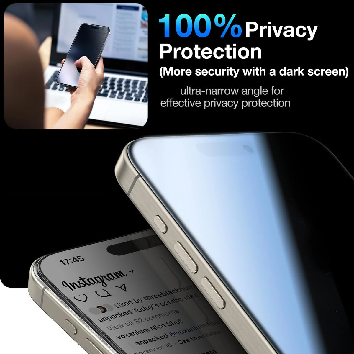 8IN1 4Pcs Anti-Spy Tempered Glass Screen Protector + 4Pcs HD Camera Lens For iPhone 11 12 13 14 15 16 Pro Max 16 Plus 16e Film by PDG ibma