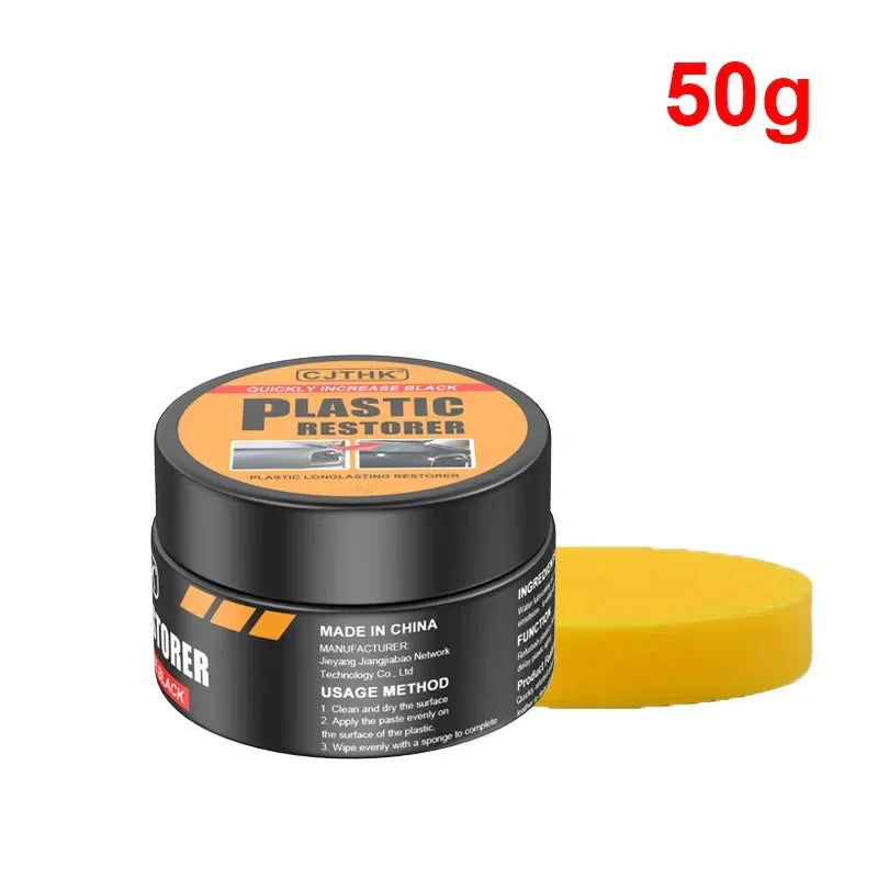 Car Plastic Restorer Crystal Clear Auto Interior Leather & Panel Renewal Wax Coating Agent Back To Black Gloss Car Wax Polish