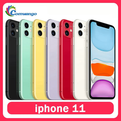 Original Apple iPhone 11  6.1 inch A13 Bionic 4GB RAM 64GB/128GB/256GB ROM NFC 4G LTE iOS Mobile Phone iphone 11 Used phone