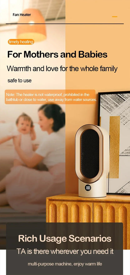 PTC heater, household heater, small electric heater, small sun desktop heater, ceramic hot air fan, European/American standard