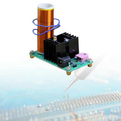 DIY Mini for Tesla Coil Kit DIY Music Loudspeaker Board Arc Experiment High Temperature High Pressure Plasma DC 15-24V 15W 2A