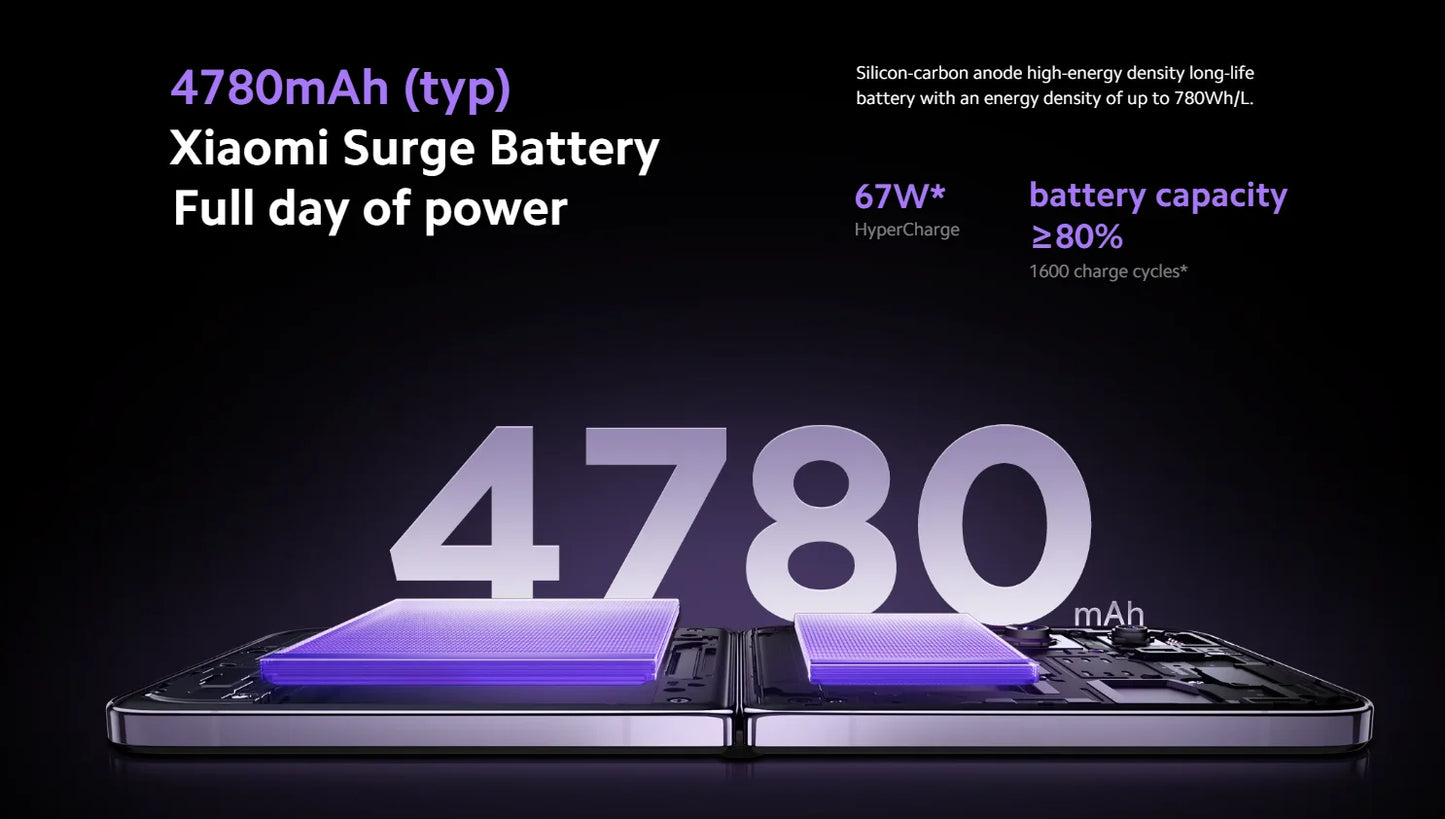 Global Version Xiaomi MIX Flip 67WHyperCharger 6.86" 12GB 512GB Leica 50MP Camera 120Hz Display Snapdragon 8 Gen 3 Smartphone