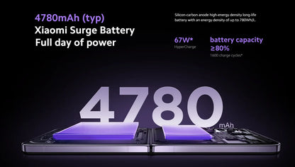 Global Version Xiaomi MIX Flip 67WHyperCharger 6.86" 12GB 512GB Leica 50MP Camera 120Hz Display Snapdragon 8 Gen 3 Smartphone