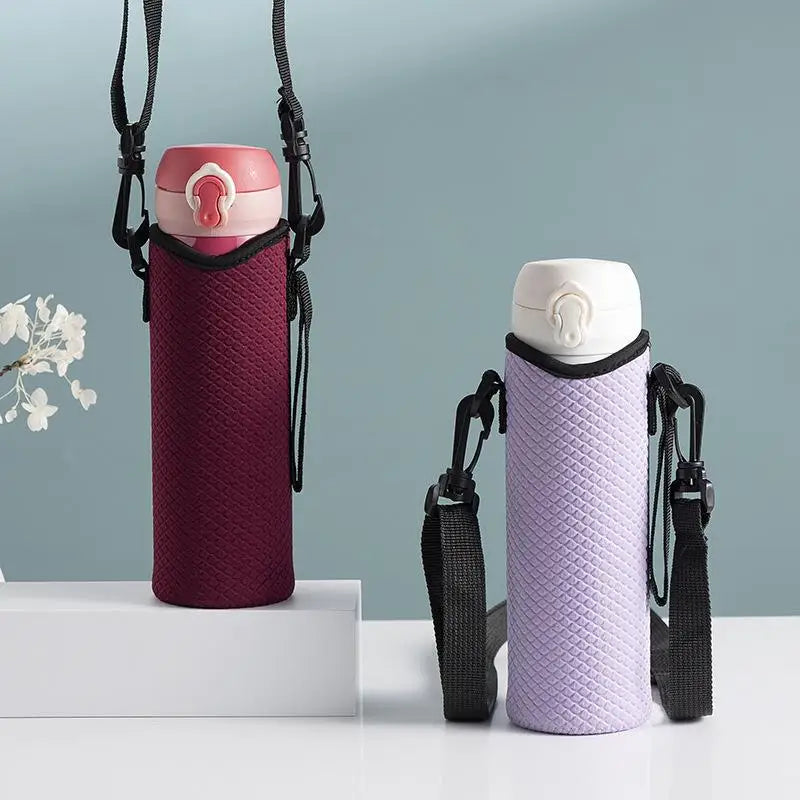 Portable Water Bottle Cover Insulated Bag Portable With Strap Water Bottle Case Cup Sleeve Vacuum Cup Sleeve Camping Accessories